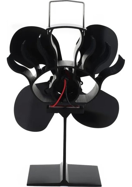 Sarı Stil Siyah Şömine Bıçakları Isı ile Çalışan Soba Fanı Kütük Odun Brülörü Ecofan Sessiz Ev Şömine Fanı Verimli Isı Dağıtımı (Yurt Dışından) modelleri