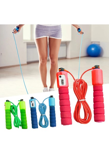 Yeşil Stil Sayaç Sünger Kolu Ayarlanabilir Atlama Rulman Tasarımı ile Fitness Egzersizi Atlama Ipi Spor Malzemeleri (Yurt Dışından)
