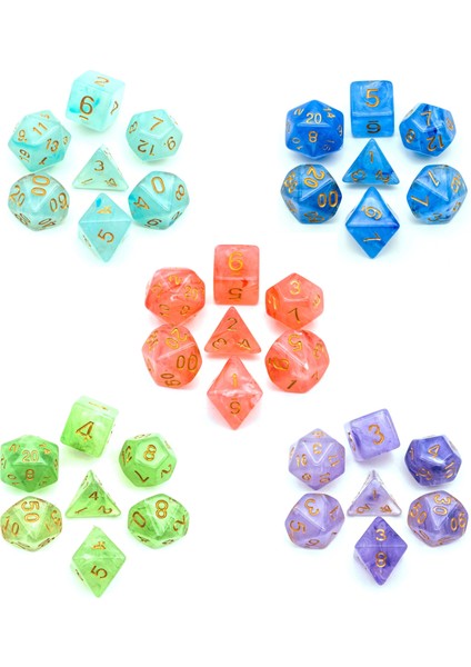 Mor Tarzı Et D&d Zar Yarı Saydam Bulutlar Dnd Zar D4 D6 D8 D10 D% D12 D20 Çokyüzlü Oyunlar Mtg Rpg Için Zar Seti (Yurt Dışından)