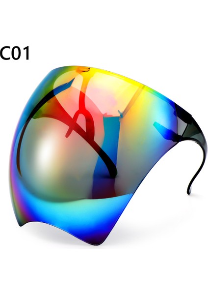 C01 Stili 1 Adet Büyük Boy Gözlükler Visor Uv Gözlükleri Unisex Faceshield Koruyucu Gözlükler Tam Yüz Kapağı Günlük Eğlence Gözlükleri (Yurt Dışından)