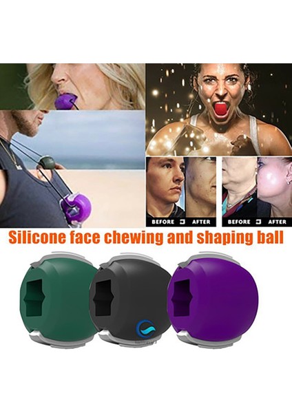 Mor Tarzı Çene Egzersiz Topu Yüz Masseter Silika Jel Jawline Kas Eğitimi Fitness Topu Boyun Yüz Tonlama Jawrsize Kas Egzersiz Cihazı (Yurt Dışından) modelleri
