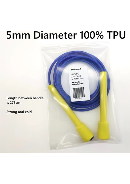 5mmx2.8m Tpu Stili [ Gemi Yok] Ra Kolu ile Anti Soğuk Kış Atlama Ipi Tpu Pu 5mm Halat Spor Crossfit (Yurt Dışından)