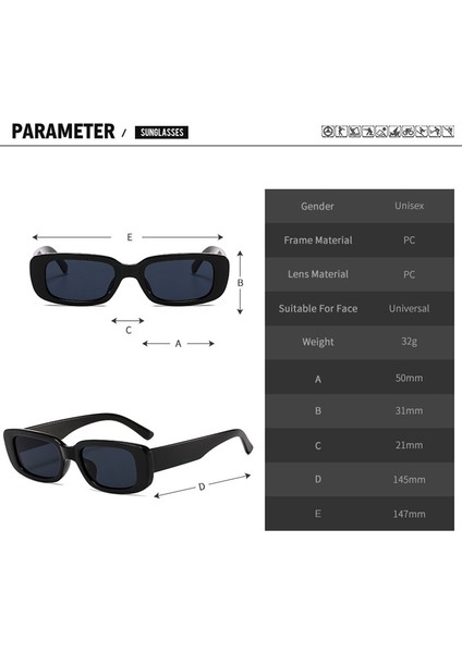 Stili Temizle Kırmızı Hm Dikdörtgen Güneş Gözlüğü Unisex Vintage Polarize Seyahat Bisiklet Güneş Gözlükleri Shades Kadın Gözlük Plaj Uv Koruma Gözlük (Yurt Dışından) fiyatları