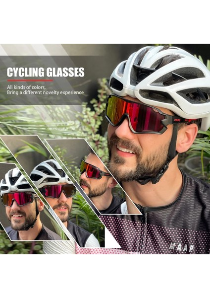No.5 Tarzı Çok Mtb Bisiklet Gözlüğü Erkek Kadın Bisiklete Binme Güneş Gözlüğü UV400 Polarize Bisiklet Gözlükleri Spor Yarış Binme Gözlüğü Ciclismo 1 Lens (Yurt Dışından)