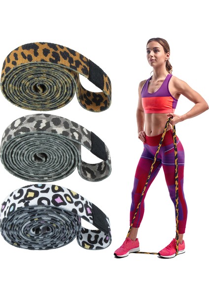 Yeni Leopar Set Stili Fitness Direnç Bantları Egzersiz Kalça Döngüsü Elastik Egzersiz Bandı Sakız Sporu Yoga Gücü Bacak Ev Ekipmanları Için 3 Parça Kaymaz (Yurt Dışından)