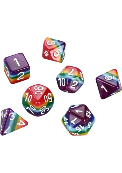 Mini Çokyüzlü Zar Seti Dnd Oyunları Için 7 Parça Glitter Oyun Aksesuarları (Yurt Dışından) fiyatları