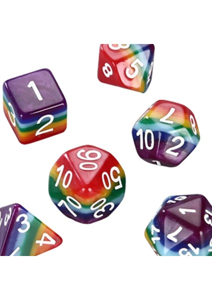 Mini Çokyüzlü Zar Seti Dnd Oyunları Için 7 Parça Glitter Oyun Aksesuarları (Yurt Dışından) fırsatları