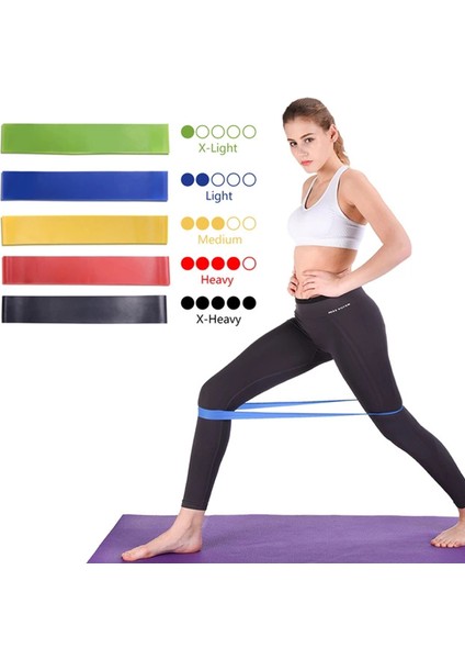 Mavi Stil 5 Seviye Fitness Egzersiz Direnç Bantları Yoga Pilates Spor Eğitimi Kauçuk Elastik Bant Egzersiz Döngüsü Spor Salonu Ekipmanları Kalça Çemberi (Yurt Dışından) indirimleri
