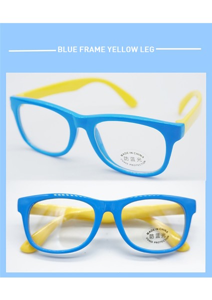 Altın Tarzı Çocuklar Anti Mavi Işık Gözlük Kare Çocuk Erkek Kız Bilgisayar Optik Çerçeve Spor Bisiklet Gözlük Filtresi Yumuşak Çerçeve (Yurt Dışından)