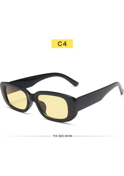 C2 Stili Renkli Sokak Fotoğrafçılığı Gözlükleri Küçük Dikdörtgen Güneş Gözlüğü Kadınlar Vintage Tasarımcı Kare Güneş Gözlükleri Shades Kadın (Yurt Dışından) indirimleri