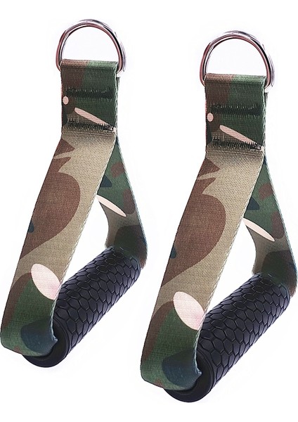 Kamuflaj Stili 1 Çift Spor Salonu Direnç Bantları Kaymaz Kavrama Kolları Güçlü Naylon Dokuma Spor Ağır Hizmet Tipi Kablo Makinesi Egzersiz Ekipmanları (Yurt Dışından)