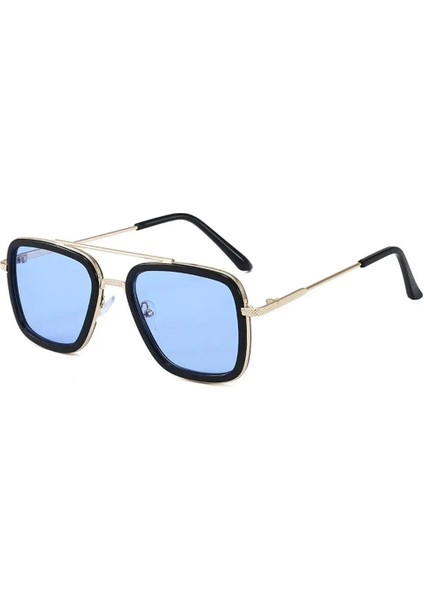 No.5 Tarzı Claemi-Rimless Güneş Gözlüğü Erkek Womequare Polarize Güneş Gözlüğü Erkekler Oculos De Sol Gafas UV400 Retro Gözlük (Yurt Dışından)