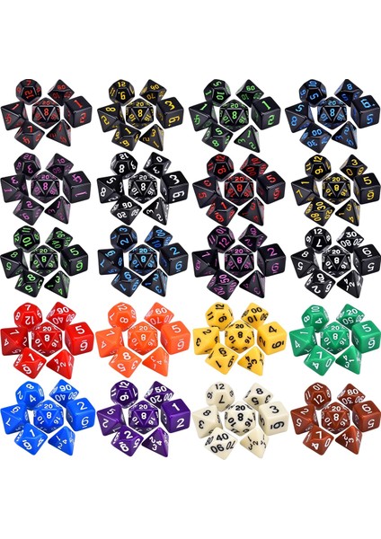 Siyah W Yeşil Stil Opak Renkler Çokyüzlü 7 Parçalı Rpg Zar Seti D4 D6 D8 D10 D% D12 D20 Masa Üstü Rol Yapma Oyunları Için Dnd (Yurt Dışından) modelleri