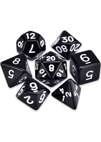 Siyah W Yeşil Stil Opak Renkler Çokyüzlü 7 Parçalı Rpg Zar Seti D4 D6 D8 D10 D% D12 D20 Masa Üstü Rol Yapma Oyunları Için Dnd (Yurt Dışından) fırsatları