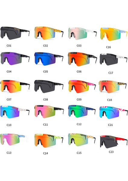 No.6 Tarzı 100% Kökenli Pit Viper Bisiklet Güneş Gözlükleri Mtb Bisiklet Gözlük Rüzgar Geçirmez Kayak Spor Polarize UV400 Binme Güneş Gözlüğü Erkek Kadın (Yurt Dışından)