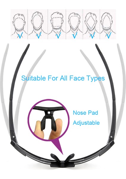 Sadece Mavi Lens Stili Newboler 3 Lens Erkekler Bisiklet Gözlük UV400 Polarize Bisiklet Güneş Gözlükleri Mtb Bisiklet Gözlükleri Bisiklet Güneş Gözlüğü Gafamo Gözlüğü (Yurt Dışından)