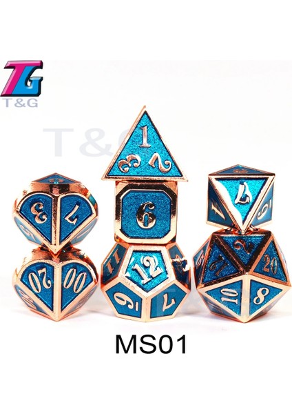 No.1 Tarzı Metal Zar Seti 26 Renk Mze D4-D20 Masa Oyunları Için Dragon Rpg Dados Jogos Dnd Çanta ile Noel Doğum Günü Hediyesi Olarak (Yurt Dışından)
