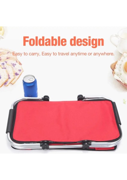 Siyah Stil Portable Foldable Desigamping Basket Waterproof Large Capacity Fresh Preservation Insulated Storage Organizer Handbag (Yurt Dışından) indirimleri