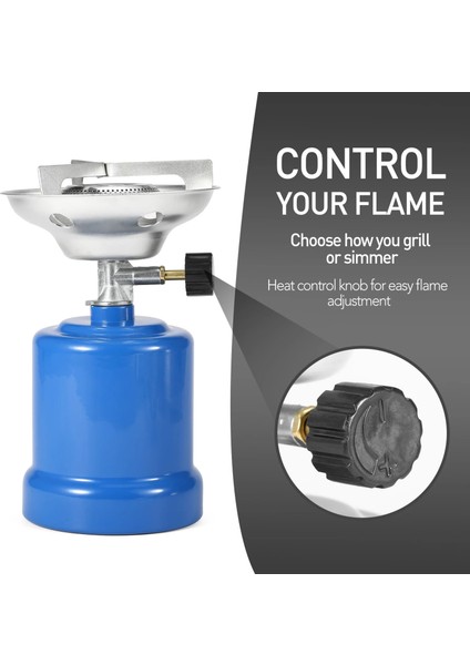 Mod 1 Stili Taşınabilir Açık Kamp Ocağı 190-G Euro Gaz Tankı Kahve Sobası Balıkçılık Yürüyüş Için Ayarlanabilir Propan Gaz Brülörü (Yurt Dışından) fırsatları