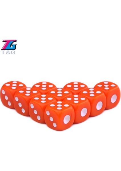 Turuncu Tarzı 8 Renk 14 * 14 * 14MM Casino D6 Standart Noktalı Zar, Kumar Kulübü Bar Oyuncakları Içmek, Eğlence Için Yenilik Küpleri (Yurt Dışından)