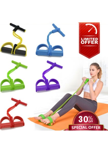 Mavi Stil 4 Tüp Fitness Elastik Çekme Halatı Ayak Pedalı Vücut Ince Yoga Direnç Bantları Egzersiz Lateks Bantları Spor Egzersiz Fitness Ekipmanları (Yurt Dışından) fiyatları