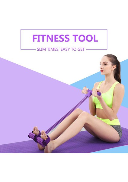 Mavi Stil 4 Tüp Fitness Elastik Çekme Halatı Ayak Pedalı Vücut Ince Yoga Direnç Bantları Egzersiz Lateks Bantları Spor Egzersiz Fitness Ekipmanları (Yurt Dışından) fırsatları