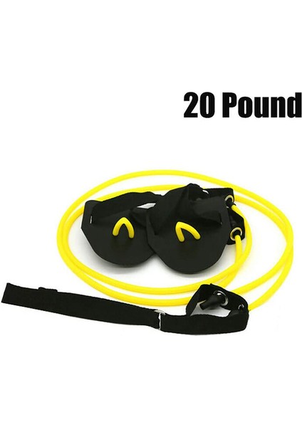 Sarı 20 Pound Tarzı Kol Gücü Antrenörü Yüzme Kürek Yüzgeçleri Profesyonel Serbest Stil Yüzme Kol Antrenörü Elastik Bant Fitness Direnç Bantları (Yurt Dışından)