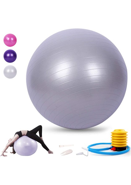 Sadece Mavi Top Stili 55CM Pvc Yoga Topu Egzersiz Topu Fitness Için Kalınlaşmış Anti-Patlama Denge Topu Pilates Egzersiz Topu Hızlı Pompa Ev Spor Salonu ile (Yurt Dışından) fiyatları