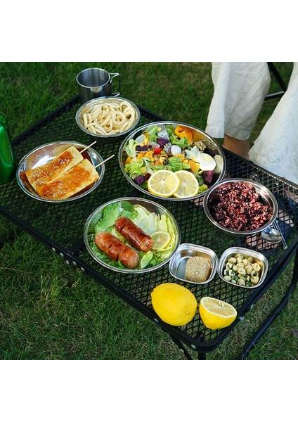 C1 Stili Et Paslanmaz Çelik Kamp Karışıklık Kiti Açık Taşınabilir Sofra Plaka Kase ile Saklama Çantası Kamp Tencere Kase (Yurt Dışından) fiyatları