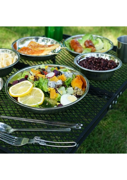 C1 Stili Et Paslanmaz Çelik Kamp Karışıklık Kiti Açık Taşınabilir Sofra Plaka Kase ile Saklama Çantası Kamp Tencere Kase (Yurt Dışından) fırsatları