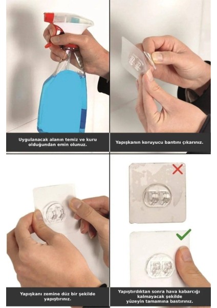 Yapışkanlı Duş ve Banyo Rafı