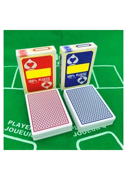 1kırmızı 1mavi Tarzı 2 Setlots Sıcak Üst Sınıf Texas Hold'em Bakara Poker Plastik Iskambil Kartları Buzlanma Su Geçirmez Büyük Sayı 63*88MM Masa Oyunları (Yurt Dışından)