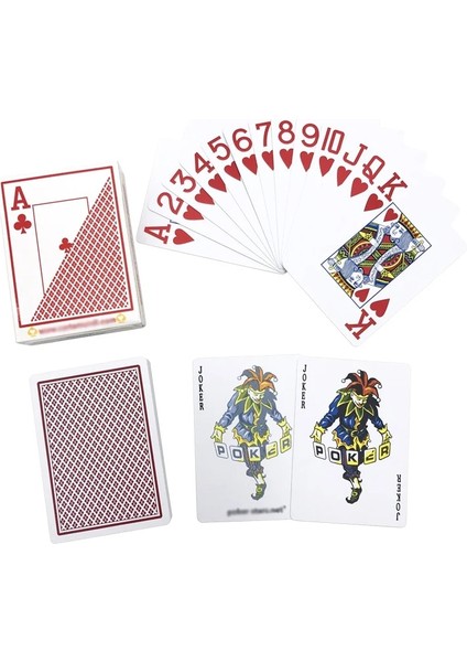 1kırmızı 1mavi Tarzı 2 Setlots Sıcak Üst Sınıf Texas Hold'em Bakara Poker Plastik Iskambil Kartları Buzlanma Su Geçirmez Büyük Sayı 63*88MM Masa Oyunları (Yurt Dışından)