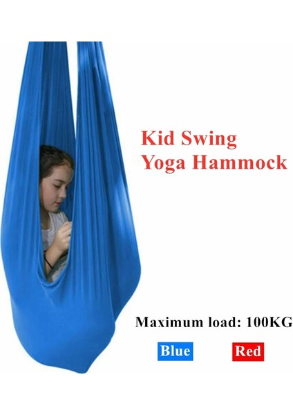 Mavi Stil Çocuk Duyusal Salıncak Kapalı Yoga Hamak Sabit Asılı Koltuk Sandalye Ev Sarılmak Terapi Için Salıncak Dehb Aspergers (Yurt Dışından)