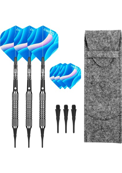 3 Adet Tarzı Cyeelife 16G Yumuşak Dart Alüminyum Mil Wit Flights Dart Tutucu Taşıma Çantası Aile Çubuğu Eğlence Oyunları (Yurt Dışından)