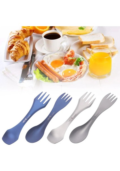 Mavi Stil 1 Adet Saf Titanyum Tencere Uzun Saplı Kaşık Çatal Çatal Kare Çubuklarını Edc Kamp Aracı Açık Aksesuarları (Yurt Dışından) indirimleri