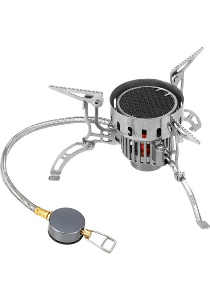 Gri Stil Açık Kızılötesi Kamp Sobası Ultralight Taşınabilir Fırın Katlanabilir Rüzgar Geçirmez Gaz Sobası Cookout Yürüyüş Için Mini Brülör (Yurt Dışından)