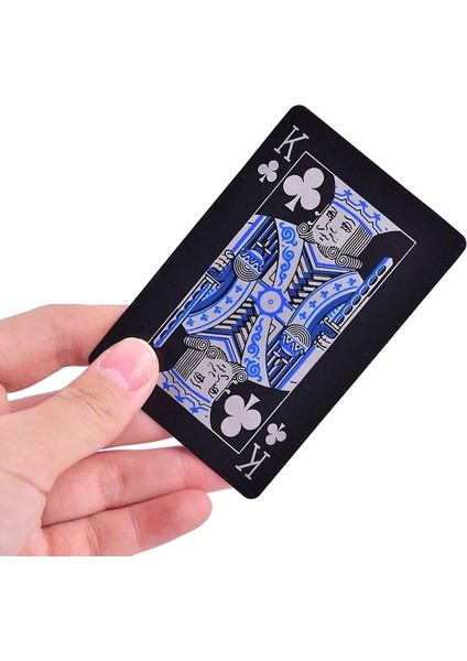 Kırmızı Stil Poker Suya Dayanıklı Siyah Oyun Kartları Yaratıcı Hediye Dayanıklı Poker Pvc Plastik Oyun Kartları Poker Siyah Oyun Kartları Masa Oyunu (Yurt Dışından) modelleri
