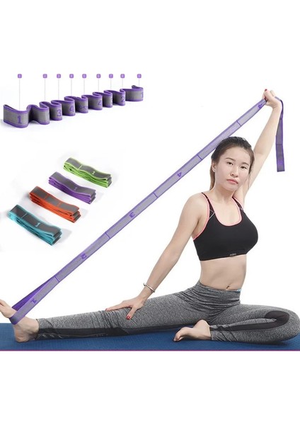 Mavi Stil Yoga Germe Kayışı Fitness Elastik Bant Direnci Dans Başlangıç ​​germe Kemeri (Yurt Dışından) modelleri