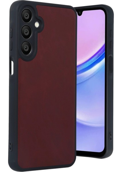 Samsung Galaxy A16 5g Kılıf Aras Deri Kapak - Bordo Yktsn