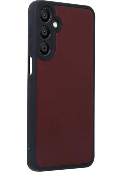 Samsung Galaxy A16 5g Kılıf Aras Deri Kapak - Bordo Yktsn