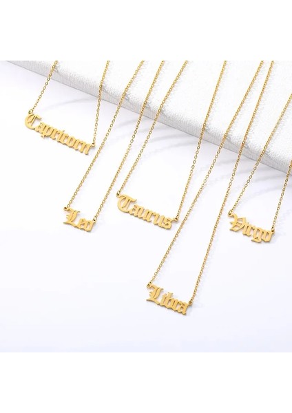 7-Kanser Altın 12 Takımyıldızı Halhal Kadınlar Için Paslanmaz Çelik Eski Ingilizce Mektup Zodyak Işaretleri Halhal Doğum Günü Takı Aksesuarları Femme (Yurt Dışından) indirimleri