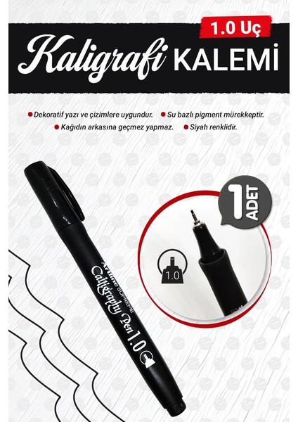 Artline Supreme Kaligrafi Kalemi 1.0 mm Siyah -Calligraphy PEN-T1152
