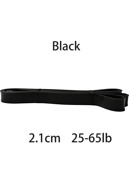 Siyah Stil Direnç Bantları Doğal Lateks Genişletici Güç 208CM Yoga Lastik Döngü Bandı Eğitim Güç Bandı Fitness Elastik Bantları (Yurt Dışından)