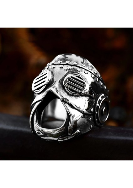 Stil G 11 Gotik Vintage Kafatası Maskesi Yüzük Erkek Erkek Benzersiz Hip Hop Paslanmaz Çelik Iskelet Yüzükler Biker Muska Takı Hediye Dropshipping (Yurt Dışından)