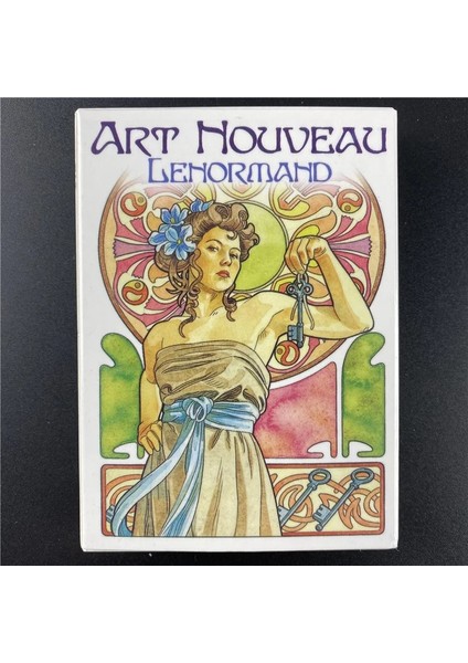 55 Adet TS34 Tarzı Art Nouveau Lenormand Tarot Oracle Kartları Cadı Pdf Ingilizce Art Nouveau'nun Hassas ve Geçici Görüntüleri Gerçeğin Aynalarıdır (Yurt Dışından)