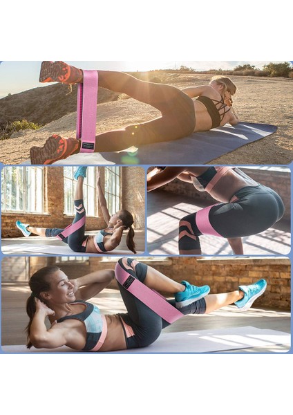 3 Adet Set Stili Coolfit Uzun Ganimet Bandı Kalça Daire Döngü Direnç Bandı Bacaklar Için Egzersiz Egzersizi Uyluk Glute Popo Çömelme Bantları Kaymaz Tasarım (Yurt Dışından) modelleri