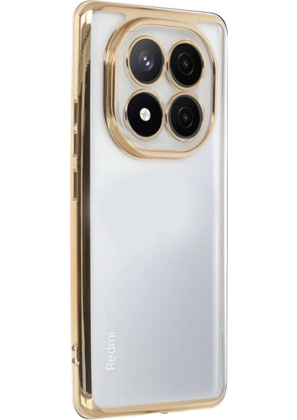 Xiaomi Redmi Note 14 Pro 5g Kılıf Razer Lensli Silikon - Gold Yktsn