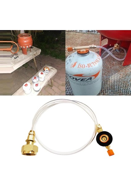 Kırmızı Stil Açık Kamp Gaz Sobası Propan Dolum Adaptörü Lpg Düz Silindir Brülör Gaz Şarj Tankı Çoğaltıcı Konteyner Adaptörü Kaydet (Yurt Dışından) modelleri