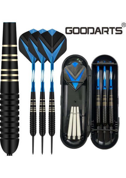 MOR-32218515 Stili Goodarts Kapalı Spor Oyunları Alüminyum Şaftlı Profesyonel Iğne Pirinç Namlu Noktası Uçuş Seti Siyah 21G Çelik Ucu Dart (Yurt Dışından) fiyatları